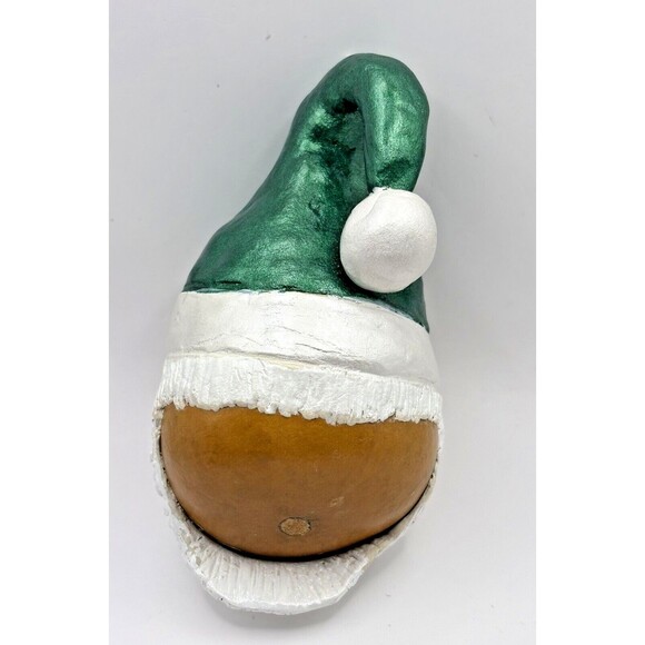 Santa Claus Christmas Gourd Ornament No String Used - Picture 4 of 10